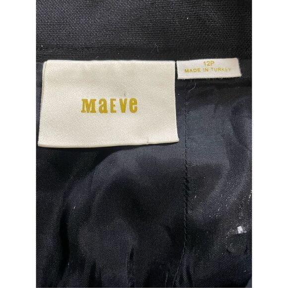 Anthropologie MaEve black layer tiered skirt size 12P - Picture 4 of 6